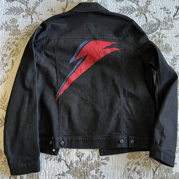 David Bowie Girls Denim Jacket in Black NWT • 2XL - Picture 4 of 7